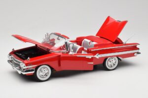 Chevrolet Impala Kabriolets Sarkans Welly 1:18 9864W Metāls — attēls 2 no 8