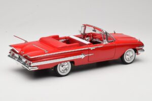 Chevrolet Impala Kabriolets Sarkans Welly 1:18 9864W Metāls — attēls 3 no 8
