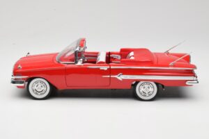 Chevrolet Impala Kabriolets Sarkans Welly 1:18 9864W Metāls — attēls 4 no 8