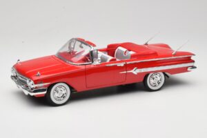 Chevrolet Impala Kabriolets Sarkans Welly 1:18 9864W Metāls