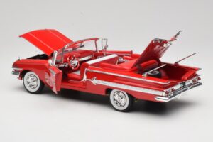 Chevrolet Impala Kabriolets Sarkans Welly 1:18 9864W Metāls — attēls 5 no 8