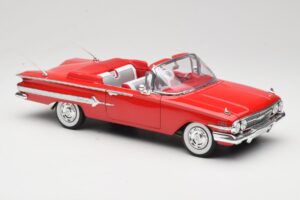 Chevrolet Impala Kabriolets Sarkans Welly 1:18 9864W Metāls — attēls 6 no 8