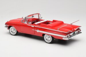 Chevrolet Impala Kabriolets Sarkans Welly 1:18 9864W Metāls — attēls 7 no 8