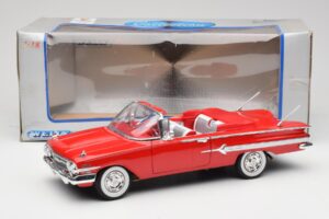 Chevrolet Impala Kabriolets Sarkans Welly 1:18 9864W Metāls — attēls 8 no 8