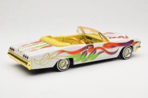 Chevrolet Impala Lowrider White Metallic Hot Wheels 1:18 27635 Metāls — attēls 3 no 8