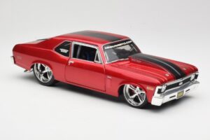 Chevrolet Nova SS Coupe Sarkans Maisto 1:18 31083-M1 Metāls — attēls 6 no 8
