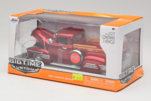 Chevrolet Pickup Bigtime Kustoms Sarkans Jada 1:24 96802 Metāls — attēls 3 no 3