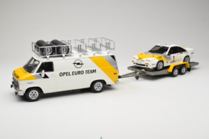 Opel Manta 400 Group B Rally Tour de Corse 1984 Ar Chevrolet G30 Servisa Furgonu Otto 1:18 OT491 Sveķi — attēls 3 no 13