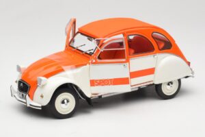 Citroen 2CV Spot Oranžs & Balts Solido 1:18 421183600 Metāls — attēls 2 no 8