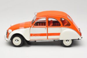 Citroen 2CV Spot Oranžs & Balts Solido 1:18 421183600 Metāls — attēls 4 no 8