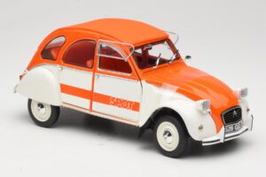Citroen 2CV Spot Oranžs & Balts Solido 1:18 421183600 Metāls — attēls 6 no 8