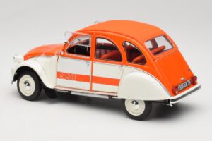 Citroen 2CV Spot Oranžs & Balts Solido 1:18 421183600 Metāls — attēls 7 no 8