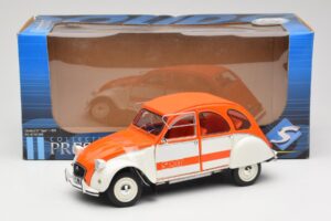 Citroen 2CV Spot Oranžs & Balts Solido 1:18 421183600 Metāls — attēls 8 no 8