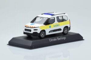 Citroen Berlingo Ambulance SAMU Balts Dzeltens Norev 1:43 155769 Metāls — attēls 2 no 4