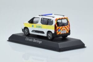 Citroen Berlingo Ambulance SAMU Balts Dzeltens Norev 1:43 155769 Metāls — attēls 3 no 4
