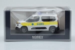 Citroen Berlingo Ambulance SAMU Balts Dzeltens Norev 1:43 155769 Metāls — attēls 4 no 4