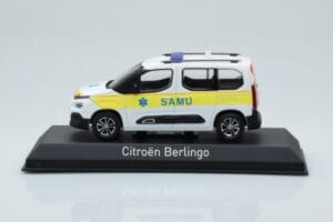 Citroen Berlingo Ambulance SAMU Balts Dzeltens Norev 1:43 155769 Metāls