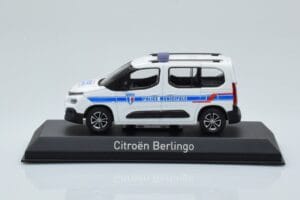 Citroen Berlingo Police Municipale v1 Balts Zils Norev 1:43 155767 Metāls