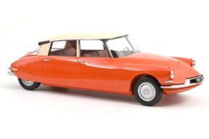 Citroen ID19 Oranžs & Krēmkrāsas Norev 1:12 121580 Metāls