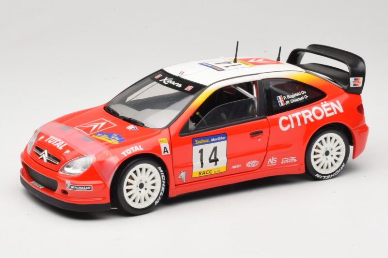 Citroen Xsara T4 WRC #14 P. Bugalski / J-P. Chiaroni WRC 2001 Solido 1:18 9021 Metāls
