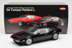 De Tomaso Pantera Melns Kyosho 1:18 08851BK Metāls — attēls 8 no 8
