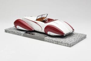 Delahaye Type 135 M Kabriolets Balts Sarkans Minichamps 1:18 107116161 Sveķi — attēls 5 no 6