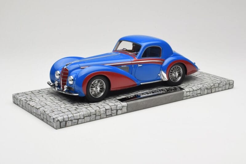Delahaye Type 145 V12 Coupe Zils Sarkans Minichamps 1:18 107116121 Sveķi