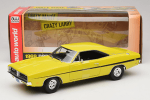 Dodge Charger R/T Dzeltens Dirty Mary Crazy Larry Auto World 1:18 AWSS101/06 Metāls — attēls 8 no 8
