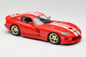 Dodge Viper GTS Sarkans Bburago 1:18 3075 Metāls — attēls 6 no 8