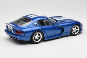 Dodge Viper GTS SR II Zils ar Baltām Svītrām Bburago 1:18 3330 Metāls — attēls 3 no 8
