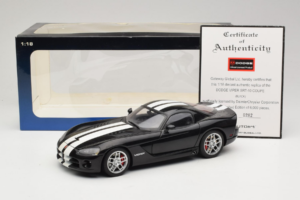 Dodge Viper SRT-10 Coupe Melns AUTOart 1:18 71712 Metāls — attēls 8 no 8