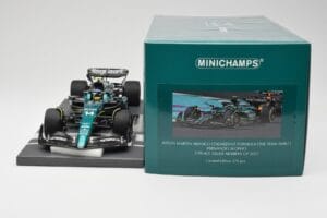 Aston Martin AMR23 #14 F. Alonso 3rd Place Saudi Arabian GP 2023 Minichamps 1:18 117230214 Metāls — attēls 6 no 7