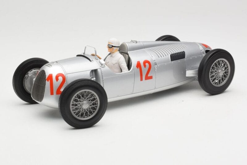 Auto Union Type C #12 H. Stuck Hungarian GP Budapest 1936 Minichamps 1:18 155361012 Metāls