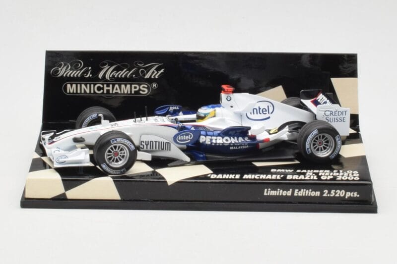 BMW Sauber F1.06 #16 N. Heidfeld Brazilian GP 2006 Minichamps 1:43 400060316 Metāls