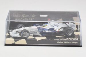 BMW Sauber F1.06 #10 N. Heidfeld Hungarian GP 3rd Place 2006 Minichamps 1:43 400060116 Metāls — attēls 5 no 5