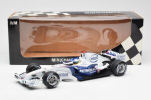 BMW Sauber F1.06 #16 N. Heidfeld F1 2006 Minichamps 1:18 100060016 Metāls — attēls 6 no 6