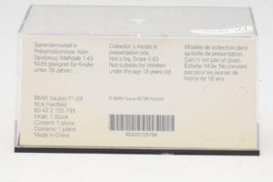 BMW Sauber F1.09 #6 N. Heidfeld F1 2009 v2 Minichamps 1:43 80422155795 Metāls — attēls 4 no 5