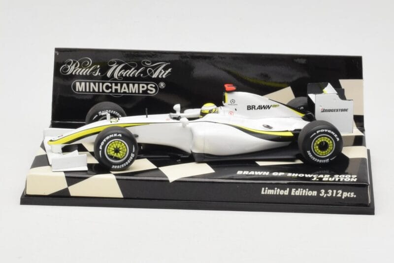 Brawn GP Mercedes BGP001 #22 J. Button Showcar 2009 Minichamps 1:43 400090092 Metāls
