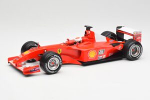 Ferrari F2001 #1 M. Schumacher F1 World Champion 2001 Sarkans Hot Wheels 1:18 50202 Metāls