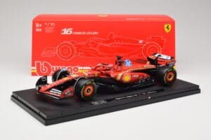 Ferrari SF-24 #16 C. Leclerc Emilia Romagna Grand Prix 2024 Bburago 1:18 18-16821-L-IMOLA-SHOWCASE Metāls — attēls 7 no 7