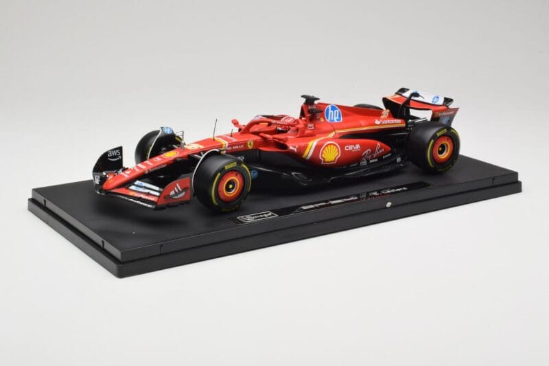 Ferrari SF-24 #16 C. Leclerc Emilia Romagna Grand Prix 2024 Bburago 1:18 18-16821-L-IMOLA-SHOWCASE Metāls