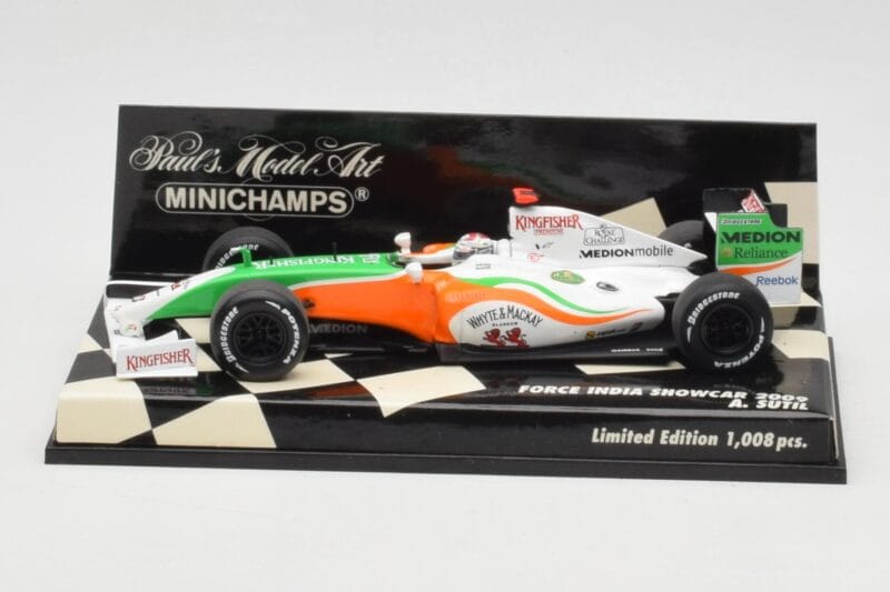 Force India Mercedes VJM02 #20 A. Sutil Showcar 2009 Minichamps 1:43 400090090 Metāls