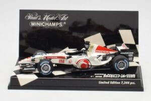 Honda RA106 #12 J. Button Hungarian GP Winner F1 2006 Minichamps 1:43 400060112 Metāls