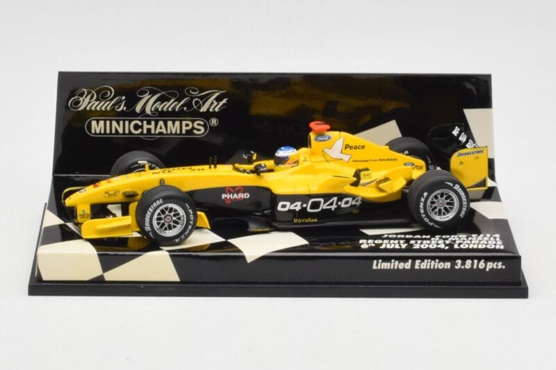 Jordan Ford EJ14 N. Mansell Regent Street Parade 2004 Minichamps 1:43 400040095 Metāls