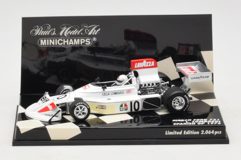 March 751 Ford #9 L. Lombardi Spanish GP 1975 Minichamps 1:43 430750010 Metāls
