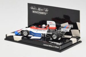 March Ford 751 #28 M. Donohue Race Car 1975 Minichamps 1:43 430750028 Metāls — attēls 3 no 5