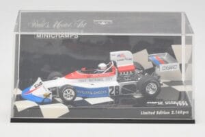 March Ford 751 #28 M. Donohue Race Car 1975 Minichamps 1:43 430750028 Metāls — attēls 5 no 5