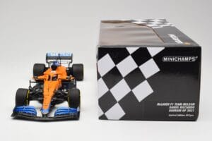 McLaren MCL35M #3 D. Ricciardo Bahrain GP 2021 Minichamps 1:18 530211803 Metāls — attēls 6 no 7