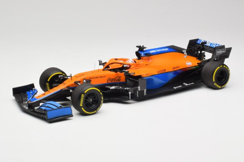 McLaren MCL35M #3 D. Ricciardo Bahrain GP 2021 Minichamps 1:18 530211803 Metāls