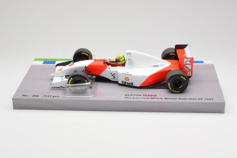 McLaren Ford MP4/8 #8 A. Senna Winner Australian GP 1993 Minichamps 1:18 543933838 Metāls